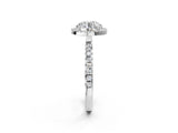 White gold Round Cut Halo Diamond Pave Band with Prong Setting_14