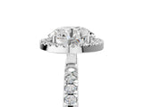 White gold Round Cut Halo Diamond Pave Band with Prong Setting_17