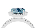 White gold Round Cut Halo Diamond Pave Band with Prong Setting_4