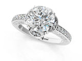 White gold Round Cut Halo Diamond Ring with Channel Set Band and Four-Prong Setting_51