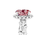 White gold Round Cut Halo Diamond Solitaire with Filigree Band and Four-Prong Setting_5