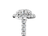 White gold Round Cut Halo Pave Diamond Engagement Ring with Four-Prong Setting_13
