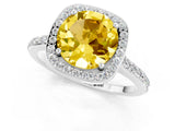 White gold Round Cut Halo Round Diamond Pavé Band with Four-Prong Setting_1
