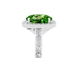 White gold Round Cut Halo Round Diamond Pavé Band with Four-Prong Setting_5