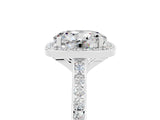 White gold Round Cut Halo Round Diamond Pavé Band with Four-Prong Setting_5