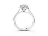 White gold Round Cut Halo Round Diamond Solitaire Engagement Ring with Pave Band and Four-Prong Setting_10