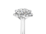 White gold Round Cut Halo Round Diamond Solitaire Engagement Ring with Pave Band and Four-Prong Setting_12