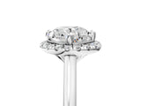 White gold Round Cut Halo Round Diamond Solitaire Engagement Ring with Pave Band and Four-Prong Setting_43