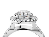 White gold Round Cut Halo Split Shank Pave Set Ring_72