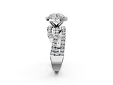 White gold Round Cut Halo Split Shank Prong Setting Ring_115