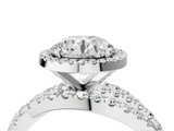 White gold Round Cut Halo Split Shank Prong Setting Ring_116