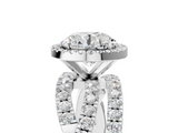 White gold Round Cut Halo Split Shank Prong Setting Ring_118