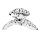 White gold Round Cut Halo Split Shank Prong Setting Ring_16