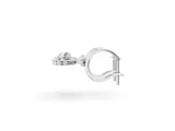 White gold Round Cut Milgrain Bezel Set Leverback Earrings_28
