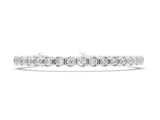 White gold Round Cut Milgrain Bezel Set Tennis Bracelet