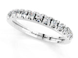 White gold Round Cut Moissanite Pavé Set Thin Band_1