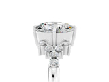 White gold Round Cut Moissanite Ring with Side Stones and Four-Prong Setting_41
