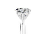 White gold Round Cut Moissanite Solitaire Engagement Ring with Cathedral Setting and Four-Prong Mount_35