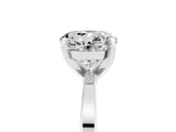 White gold Round Cut Moissanite Solitaire Engagement Ring with Classic Band and Four-Prong Setting_29