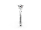 White gold Round Cut Moissanite Solitaire Twist Band Prong Setting Ring_38