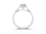 White gold Round Cut Moissanite Solitaire Twist Band Prong Setting Ring_39