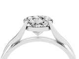 White gold Round Cut Moissanite Solitaire Twist Band Prong Setting Ring_40