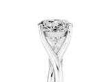 White gold Round Cut Moissanite Solitaire Twist Band Prong Setting Ring_41