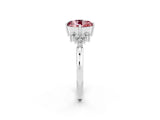 White gold Round Cut Morganite Ring with Side Stones and Four-Prong Setting_38