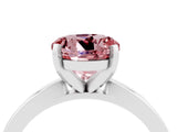 White gold Round Cut Morganite Solitaire Engagement Ring with Classic Band and Four-Prong Setting_28