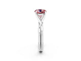 White gold Round Cut Morganite Solitaire Twist Band Prong Setting Ring_38