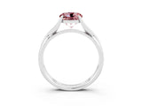 White gold Round Cut Morganite Solitaire Twist Band Prong Setting Ring_39