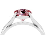 White gold Round Cut Morganite Solitaire Twist Band Prong Setting Ring_40