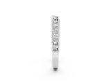 White gold Round Cut Pavé Diamond Contour Band with Milgrain Detailing_29