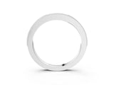 White gold Round Cut Pavé Diamond Contour Band with Milgrain Detailing_30