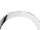 White gold Round Cut Pavé Diamond Contour Band with Milgrain Detailing_31
