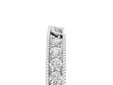 White gold Round Cut Pavé Diamond Contour Band with Milgrain Detailing_32