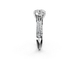 White gold Round Cut Pave Diamond Engagement Ring with Channel Set Band and Four-Prong Setting_28