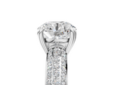White gold Round Cut Pave Diamond Engagement Ring with Channel Set Band and Four-Prong Setting_31