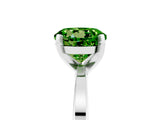White gold Round Cut Peridot Solitaire Engagement Ring with Classic Band and Four-Prong Setting_29