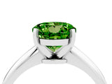 White gold Round Cut Peridot Solitaire Engagement Ring with Classic Band and Four-Prong Setting_40