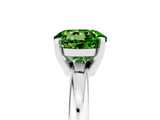 White gold Round Cut Peridot Solitaire Engagement Ring with Round Band and Four-Prong Setting_5
