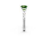 White gold Round Cut Peridot Solitaire Twist Band Prong Setting Ring_38