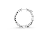 White gold Round Cut Prong Set Diamond Hoop Earrings_5