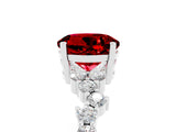 White gold Round Cut Ruby Scattered Round Accent Ring with Prong Setting_41