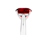 White gold Round Cut Ruby Solitaire Engagement Ring with Cathedral Setting and Four-Prong Mount_35