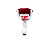 White gold Round Cut Ruby Solitaire Engagement Ring with Classic Band and Four-Prong Setting_29