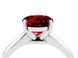 White gold Round Cut Ruby Solitaire Engagement Ring with Classic Band and Four-Prong Setting_40