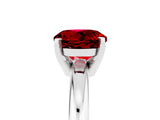 White gold Round Cut Ruby Solitaire Engagement Ring with Round Band and Four-Prong Setting_5