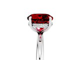 White gold Round Cut Ruby Solitaire Ring with Thin Band and Four-Prong Setting_17