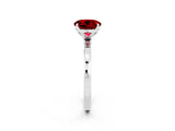 White gold Round Cut Ruby Solitaire Ring with Thin Band and Prong Setting_14